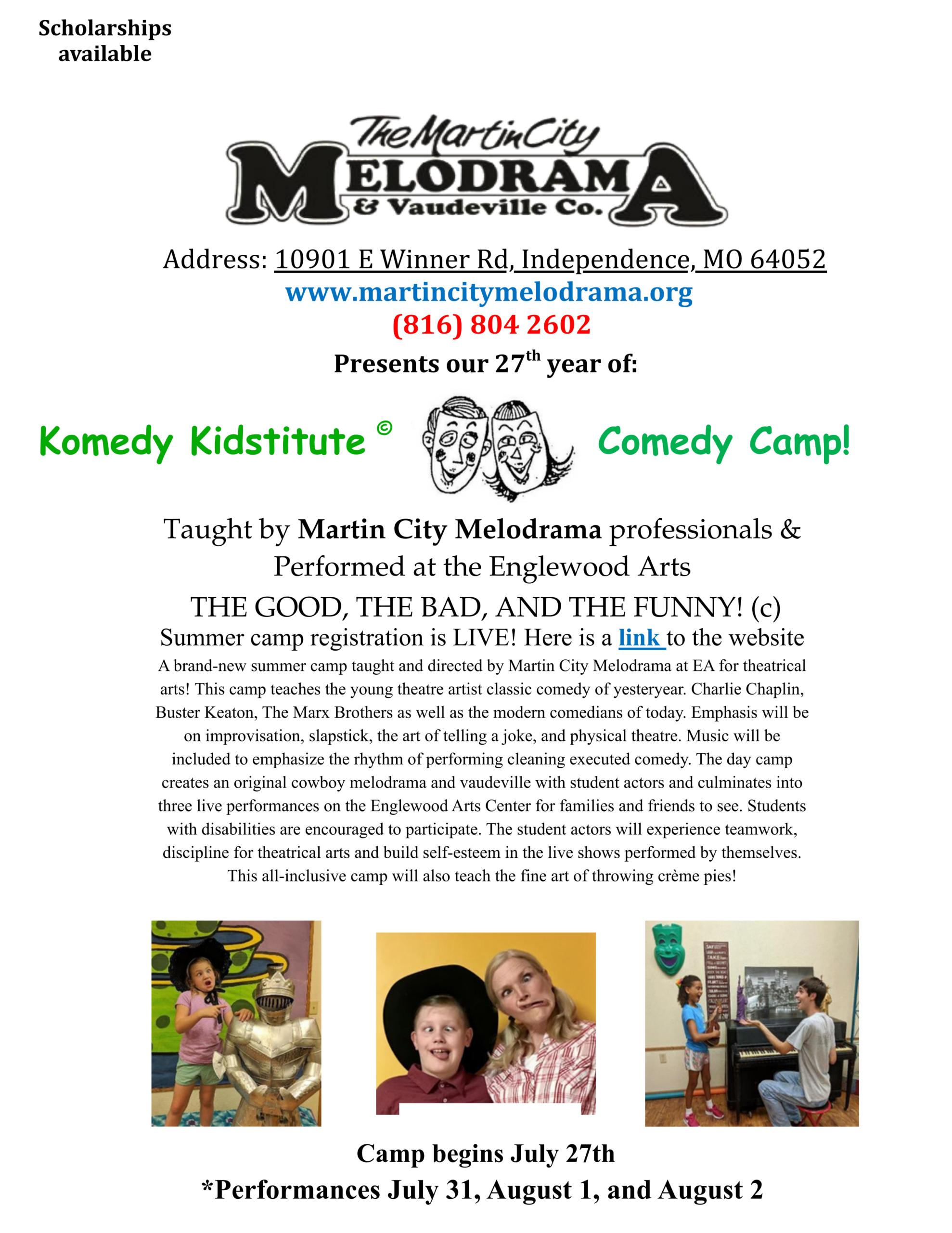 Komedy Kidstitute color 2026